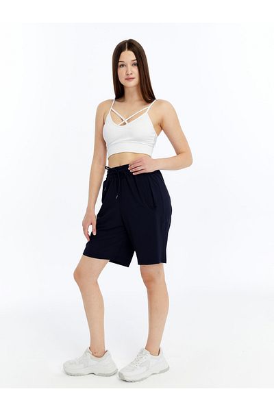 KRAVEN Women's Parachute Fabric Quick Dry Thin (Woven) Sports Bermuda Shorts with Hidden Zipper Pocket
