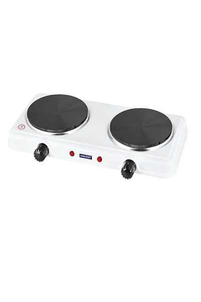 DLC Dual Stone Electric Stove – Powerful & Efficient Cooking Solution 2000 W SH-354 White