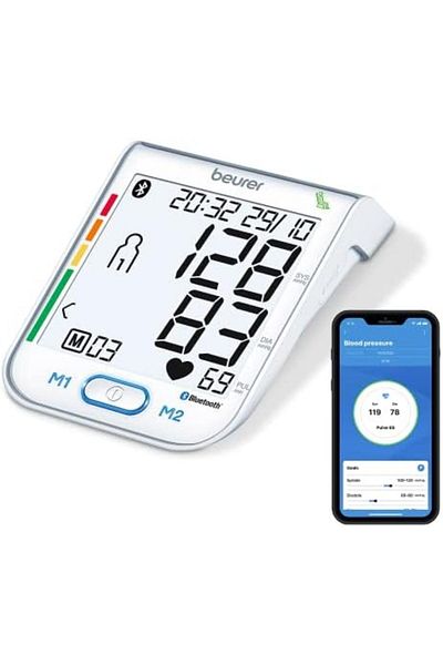 Beurer BM77 Upper Arm Blood Pressure Monitor with Patented Resting Indicator for Accuracy, App Conne