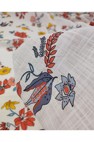 Kumaş Parça Floral Cotton Webbing (Width 150 cm X Length 200 cm)