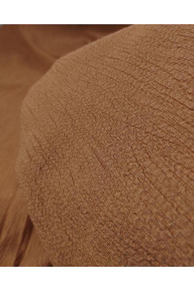 Kumaş Parça Seersucker Woven in Milk Brown Color (Width 130 cm X Length 250 cm)
