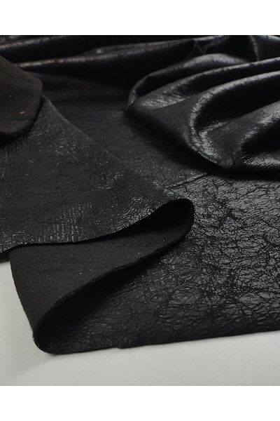 Kumaş Parça Matte Plated Fleece in Black Color (Width 170 cm X Length 215 cm)