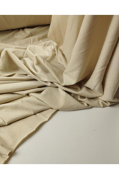 Kumaş Parça Single Jersey Combed Cotton in Cream Beige Color Width: 180 cm