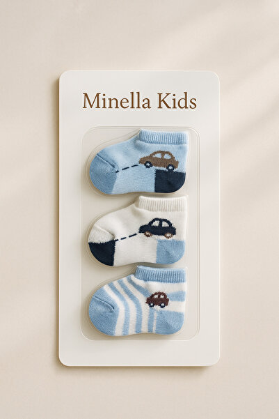 minella kids Baby Girl/Boy 0-3 Months 3-Pack Socks Cotton Soft
