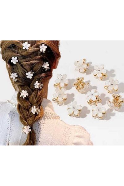 JHTshop Floral Stone Minimal Hairpin Buckle, Hairpin 2 Pieces