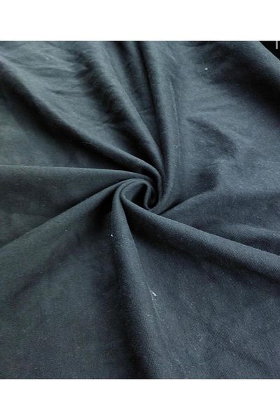 Kumaş Parça Black Interlock Steel Knitted Width: 170 cm