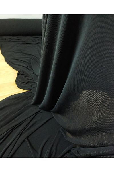 Kumaş Parça Black Camisole Jersey (Width 80 cm X Length 340 cm)