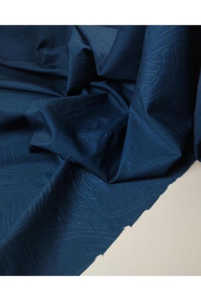 Kumaş Parça Telali Crepe Chiffon in Petrol Blue Color Width: 140 cm