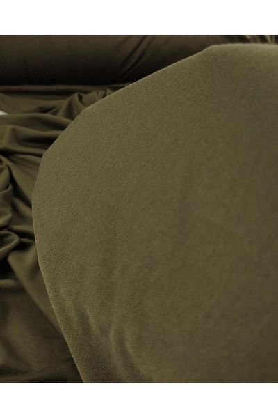 Kumaş Parça Interlock Combed Cotton in Khaki Color Width: 160 cm