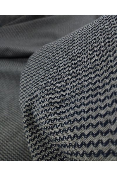 Kumaş Parça Interlock Knitted in Gray Navy Blue Color (Width 140 cm X Length 115 cm)