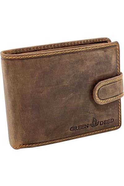 Micutz Men's Brown Wallet Made of Genuine Cowhide Leather, Compatible with Bills and Banknotes, Brown Color