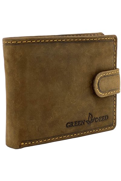Micutz Men's wallet made of handmade natural leather Brown, 12x10x2 cm, RFID protection, Light Brown color