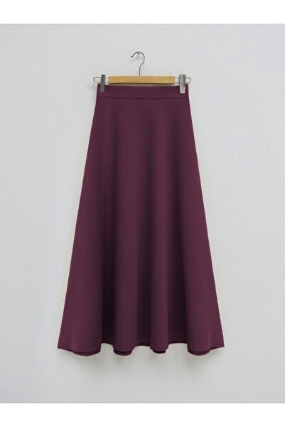 Generic Brand Imported Lycra Crepe Fabric Kilos Bell Skirt - Burgundy