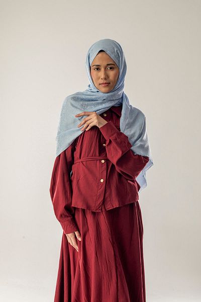 FLEUR SOİE Chillwave Patterned Woven Cotton Shawl
