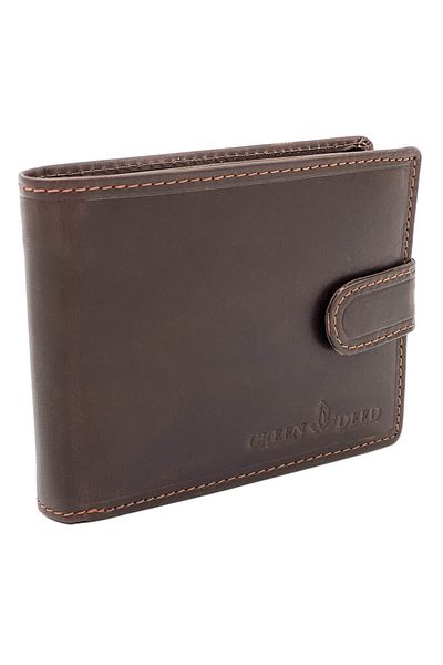 Micutz Dark Brown Wallet for Men Made of Genuine Cowhide Leather, Model 2024, 12.5x10x1.8 cm