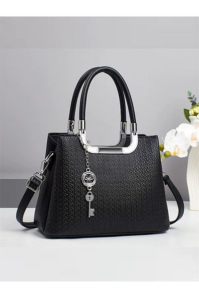 GENERAL Luxury Women's Large Capacity Crossbody Handbag High Quality Quilted Pattern - Black