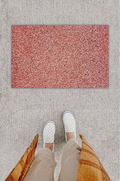 Mu Art Ahşap Bfs Digital Printing Decorative Wicker Multicolored Door Mat K-1246