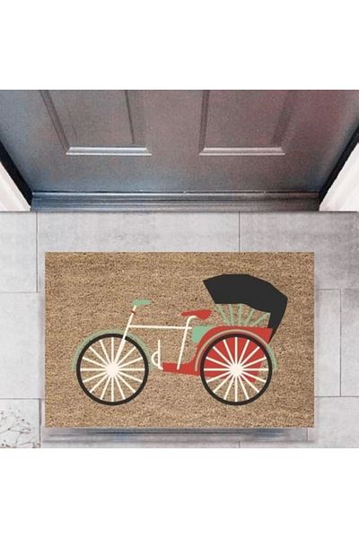 Mu Art Ahşap Bfs Door Mat Decorative Digital Printing Bisikletp-2747