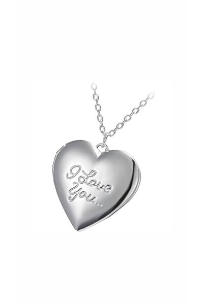 Gilai İstanbul Kişiselleştirilebilir Kalpli İçi Açılan Madalyon Anı Kolyesi ILY