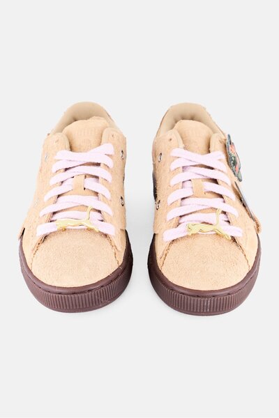 Puma Puma x X-Girl Women Suede Lace Up Skate Shoes, Tan