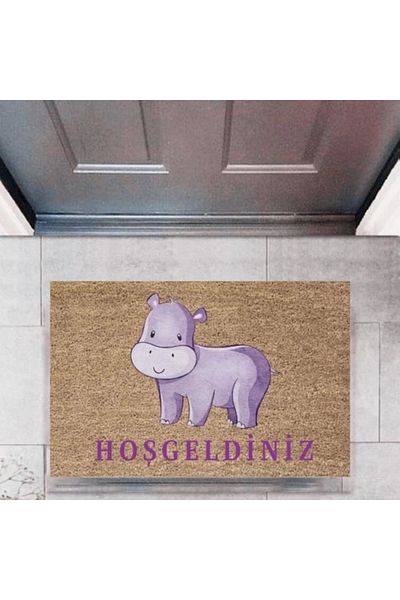 Mu Art Ahşap Bfs Door Mat Decorative Digital Printing Animalsp-2755
