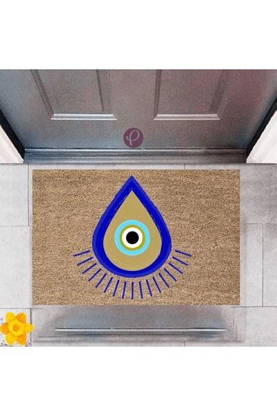 Mu Art Ahşap Bfs Door Mat Decorative Digital Printing Eye P-2488