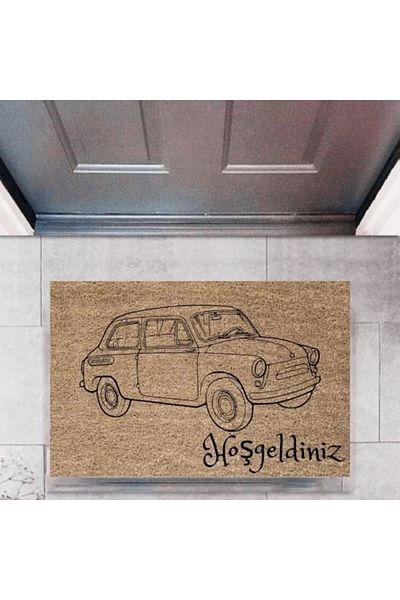 Mu Art Ahşap Bfs Door Mat Decorative Digital Printing Cars P-2670
