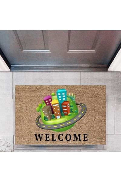 Mu Art Ahşap Bfs Door Mat Decorative Digital Printing Citiesp-2730