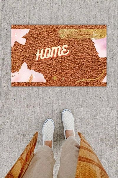 Mu Art Ahşap Bfs Digital Printing Decorative Home Brown Door Mat K-1235