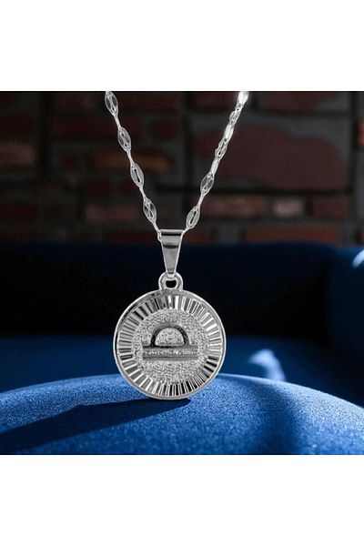 AKSESUARIM Women's Steel Zodiac Sign Necklace