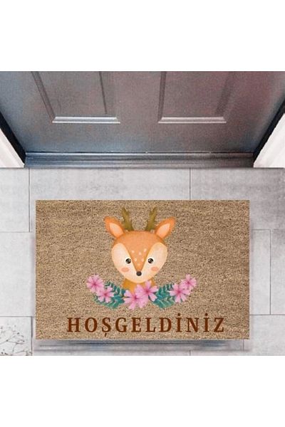 Mu Art Ahşap Bfs Door Mat Decorative Digital Printing Animalsp-2760