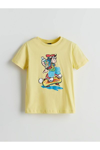 LC Waikiki Lcw Eco Crew Neck Nostalgic Monkey Printed Boys T-Shirt