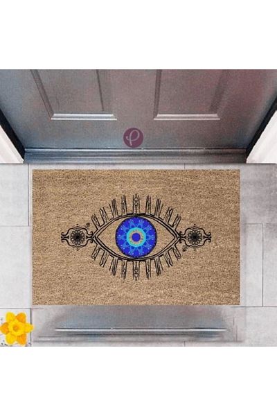 Mu Art Ahşap Bfs Door Mat Decorative Digital Printing Eye P-2489
