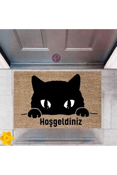 Mu Art Ahşap Bfs Door Mat Decorative Digital Printing Welcome P-2414