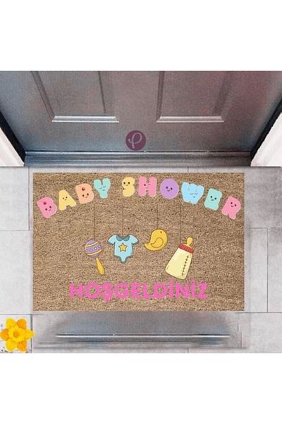 Mu Art Ahşap Bfs Door Mat Decorative Digital Printing Baby Shower P-2486