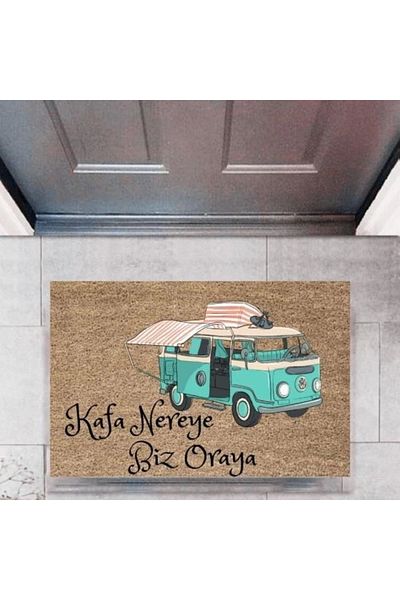 Mu Art Ahşap Bfs Door Mat Decorative Digital Printing Cars P-2702