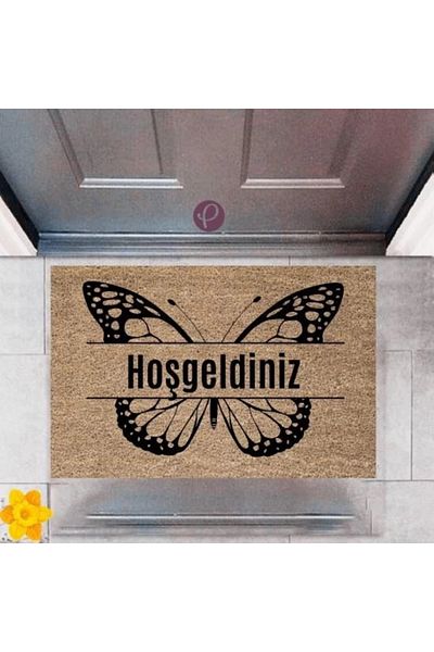 Mu Art Ahşap Bfs Door Mat Decorative Digital Printing Welcome P-2371
