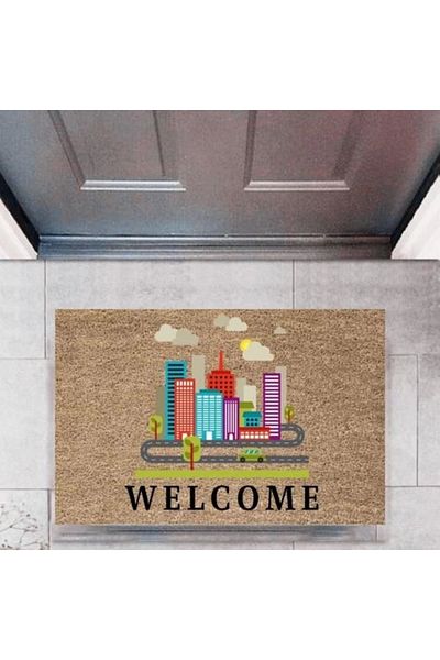 Mu Art Ahşap Bfs Door Mat Decorative Digital Printing Citiesp-2731