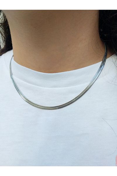Alexis Carrel Steel Italian Chain Necklace