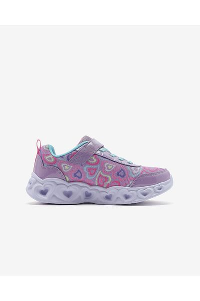 SKECHERS Heart Lights-boogie Love nagy lányok lila világító sportcipő 303257l Lvmt