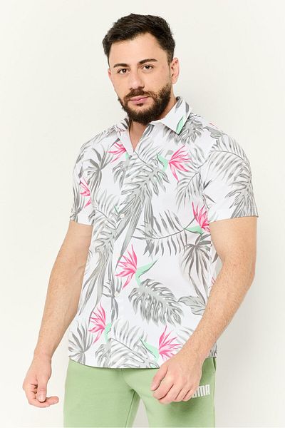 Puma Puma x Palm Tree Crew Men Sportswear Fit Short Sleeve Golf Shirt, Multicolor