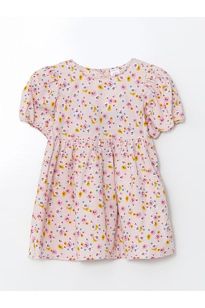 LC Waikiki LCW ECO Crew Neck Printed Girl's Dress