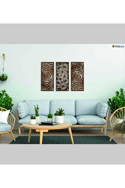 ouz dekor Ξύλινη διακόσμηση τοίχου 3 τεμαχίων - Διακοσμητικό πάνελ τοίχου με ...