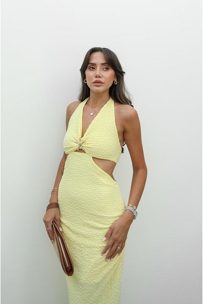 Havoş Rochie galbenă cu accesorii stea de mare