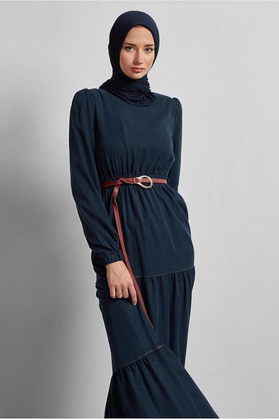 Alvina Belted Denim Dress 45502