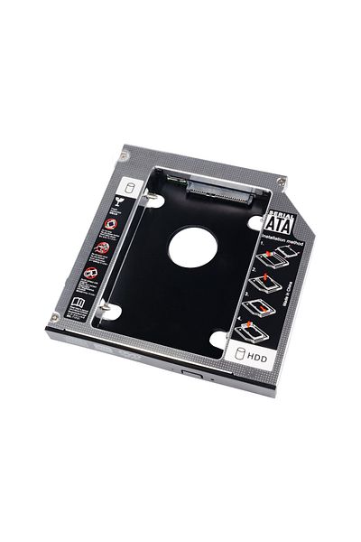 OEM Adaptor inlocuire unitate optica 5.25'' cu HDD 2.5'' sau SSD 12.7mm, din otel zincat, cu accesorii