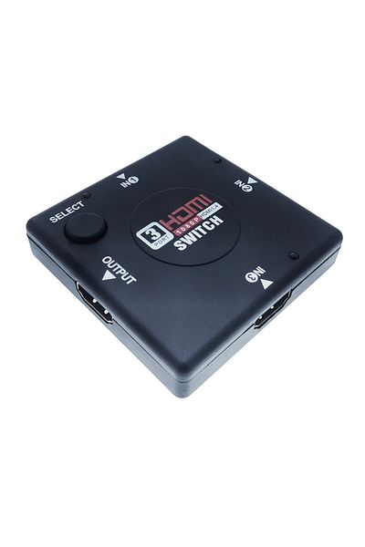 OEM Video switch with 3 HDMI inputs and one HDMI output, Full HD 1080p, with switch, black