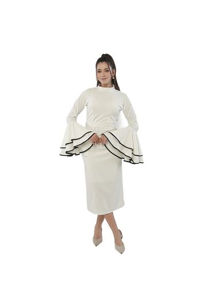 Nice Model Luxurious Crepe Long Sleeve Dress Elegant Flowing Design Women's Sophisticated Evening Wear