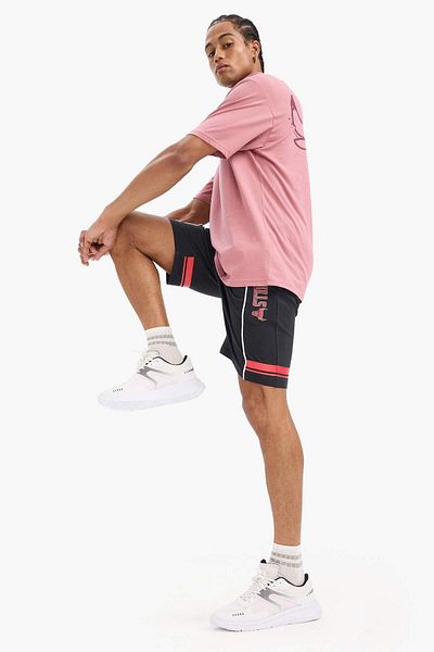 DeFacto Defactofit Nba Chicago Bulls Standard Fit Short Leg Shorts E3009Ax25Sm