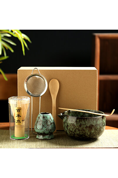 choice2 Cyan 6pcs 6PCS Japanese Matcha Tea Set Safe Bamboo Whisk Teaspoon Tea...